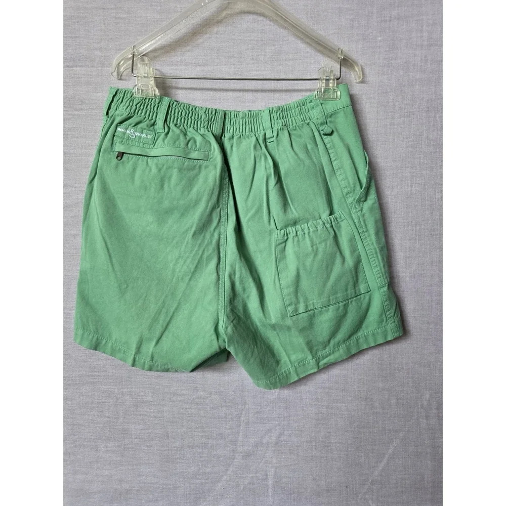 Hook & Tackle Beer Can Island Shorts Men's Size 34 Light Green Cotton
